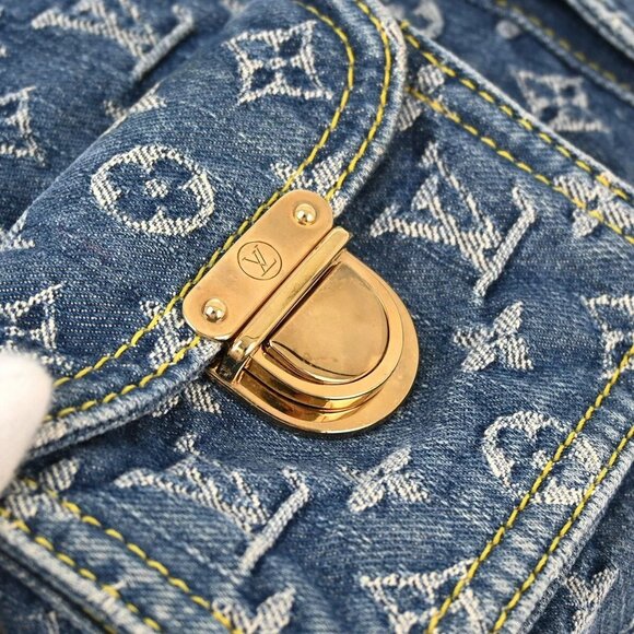 Louis Vuitton Blue Monogram Denim Baggy GM Shoulder Bag - Picture 5 of 11